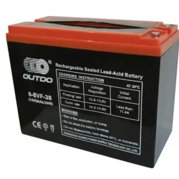 Акумулятор тяговий  OUTDO 6-DZM-35 (6-DZF-35) GEL (12V 35A) (електровелосипеди)