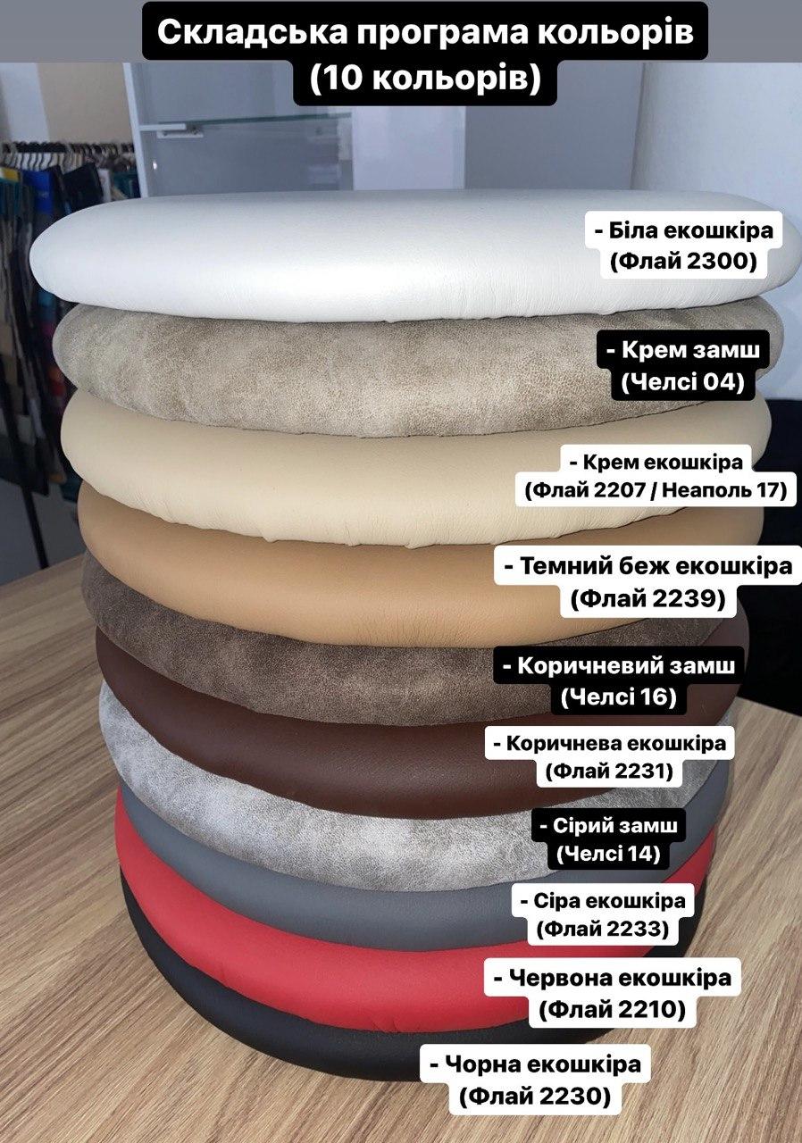 Сидіння кришки до табуреток стільців крісел шкірзамінник діаметр 36см