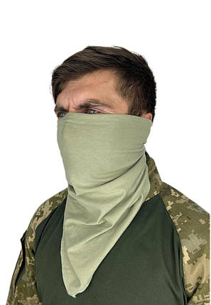 Бандана трикотажна бавовна TTX олива (трикутна), фото 2