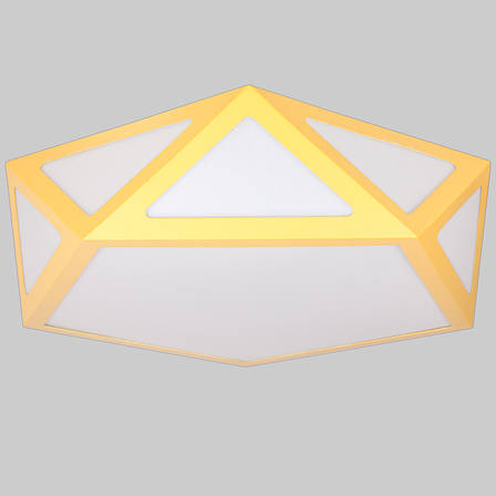 Жовта 42см світлодіодна люстра з пультом (52-L66 yellow), фото 1