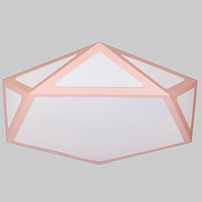 Рожева 52см світлодіодна люстра з пультом (52-L66 pink), фото 1