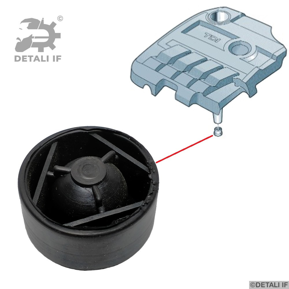 Втулка кріплення кришки двигуна 1 F21 Bmw 03L103184 7C103226 7C103226B, фото 1