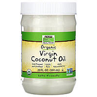 Органическое натуральное кокосовое масло Now Foods (Organic Virgin Coconut Oil) 591 мл
