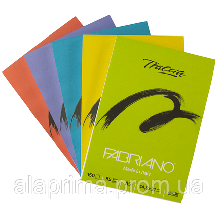 Блок паперу для графіки та каліграфії TRACCIA А5, 55г/м2, 150 аркушів, Fabriano, фото 2