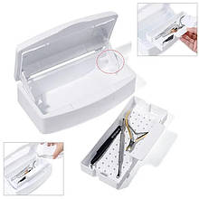 Професійний бокс (контейнер, стерилізатор) для дезінфекції манікюрних інструментів (з віконцем) Білий