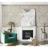 Шпалери вінілові на флізеліновій основі сірий AdaWall Signature 1,06 х 10,05м (1002-2), фото 7