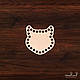 Дерев'яне дно для в'язання люльки, денце для сумки, денця для кошиків. Котик. Розмір: 10x10 см, фото 6