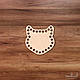 Дерев'яне дно для в'язання люльки, денце для сумки, денця для кошиків. Котик. Розмір: 10x10 см, фото 9