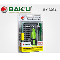 Набор отвёрток BAKKU BK-3034(Ручка+34насадок),Box