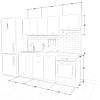 Готова модульна кухня 2 м, сучасний кухонний гарнітур 200 см Opendoors, фото 11