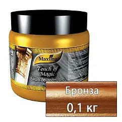 Емаль декоративна акрилова «Touch of Magic» Maxima — 0.1 кг, бронза