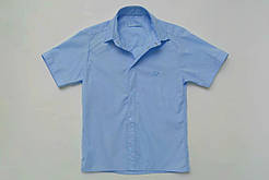 Сорочка для хлопчика синя р.122,128,140,146 з коротким рукавом SmileTime на кнопках 134