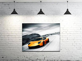 Картина на полотні на стіну для інтер`єру/спальні/прихожої DK Жовта ламборджині (DKP4560-M800)