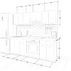 Модульна кухня 2.2 м, готовий кухонний гарнітур 220 см Opendoors, фото 11