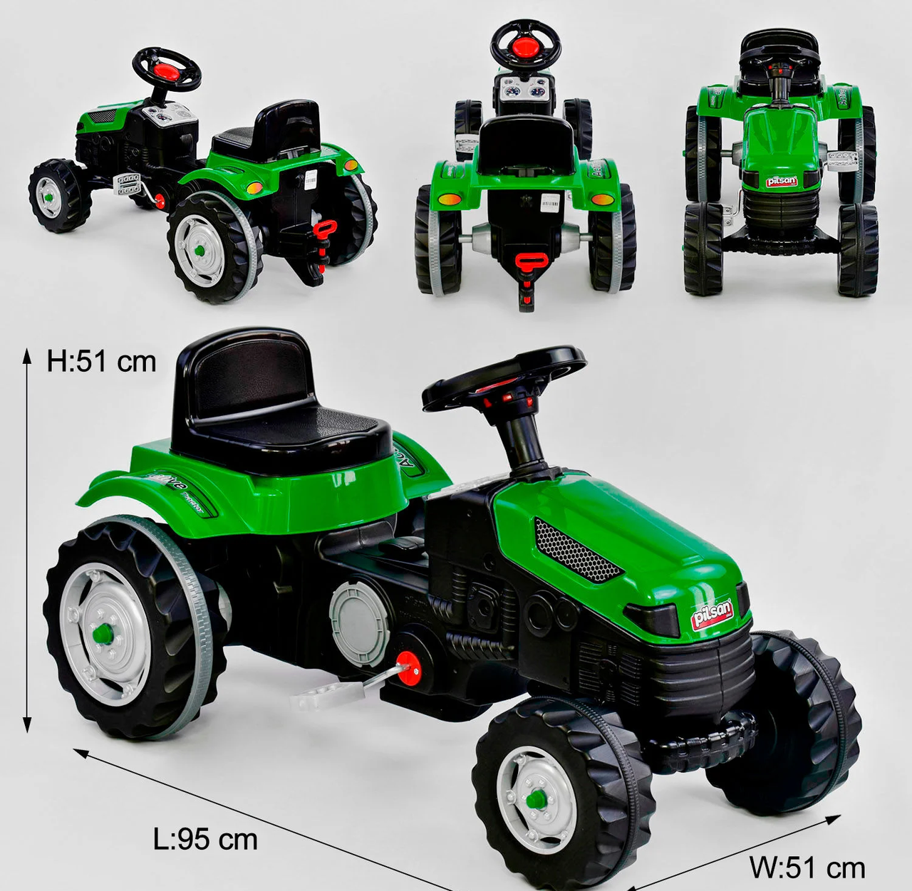 Трактор педальний Pilsan, Green, фото 1