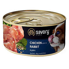 Savory Chicken Rabbit Puppy Вологий корм з кролем та куркою для цуценят 200г