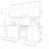 Сучасна модульна кухня 2.2 м, бюджетний кухонний гарнітур 220 см Opendoors, фото 11