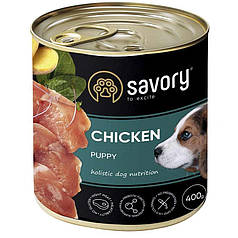 Savory Chicken Puppy Вологий корм з м'яса курки для цуценят 400г