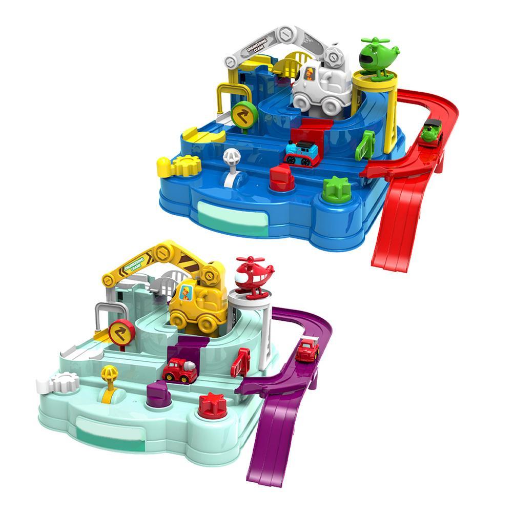 Паркування трек механічний для машинок 2в1 (4 машинки, електричний ліфт) 207 A