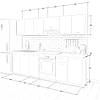 Готова кухня 2.6 м, сучасний кухонний гарнітур у стилі лофт 260 см Opendoors, фото 11