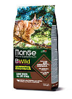 Сухой беззерновой корм Monge Cat Bwild GRAIN FREE для кошек крупных пород со вкусом буйвола 1,5 кг