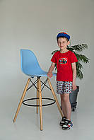 Літній костюм для хлопчика, футболка і шорти, р. 98,104,110,116,122 Power, червоний SmileTime 116