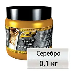 Емаль декоративна акрилова «Touch of Magic» Maxima — 0.1 кг, срібло