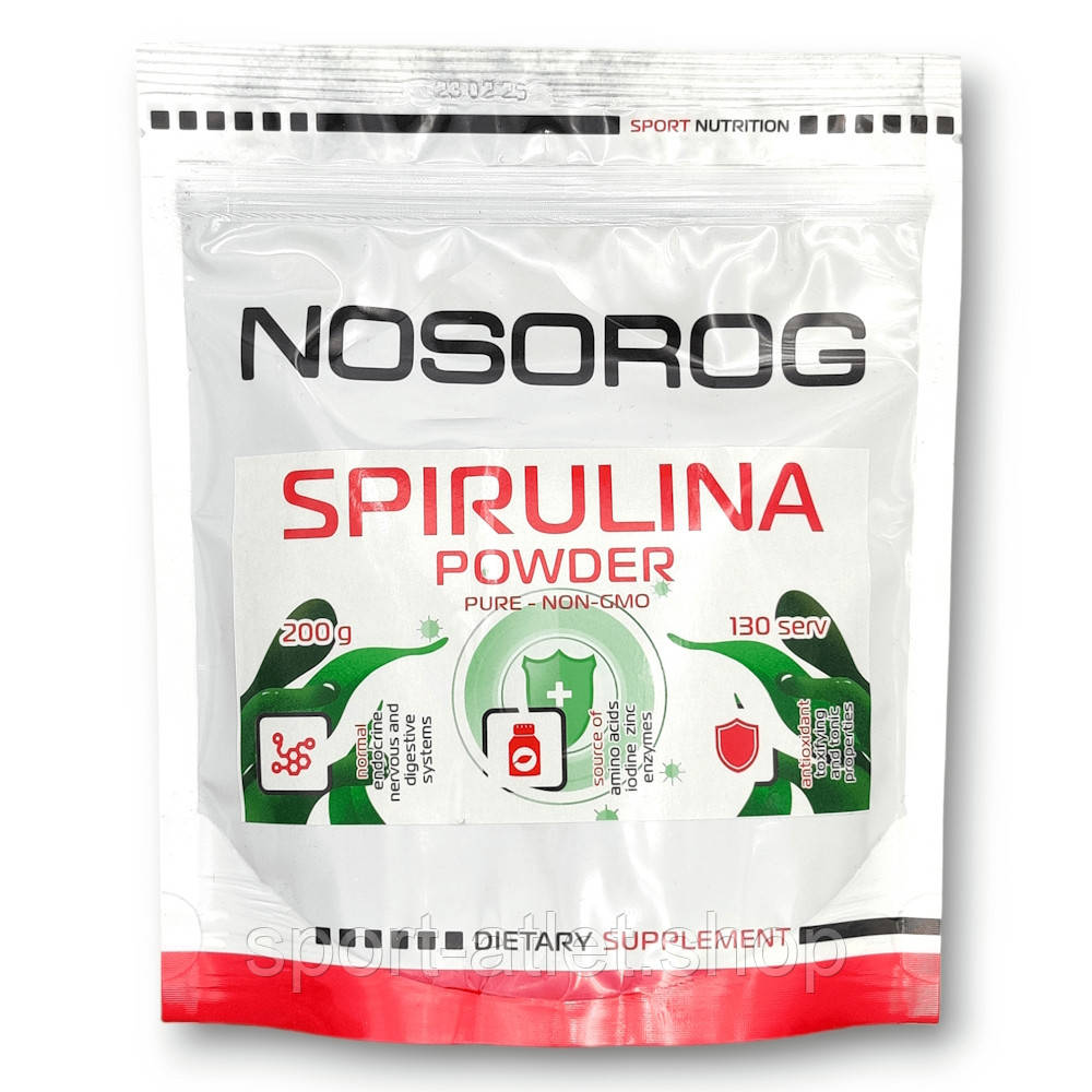 Натуральна добавка Nosorog Spirulina, 200 грам