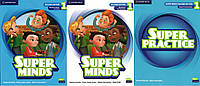 Підручник + зошит + практична книга Super Minds Second Edition 1 Student's Book + Workbook + Super Practice