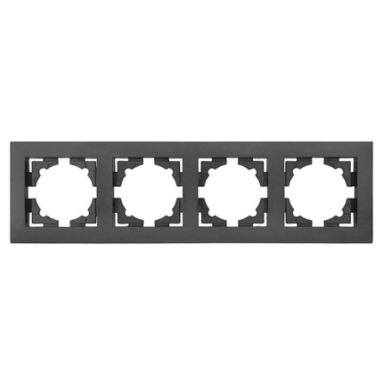 Рамка 4-місна Marshel Ideal графіт FI-4-G, фото 1