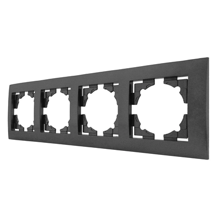 Рамка 4-місна Marshel Ideal графіт FI-4-G, фото 2