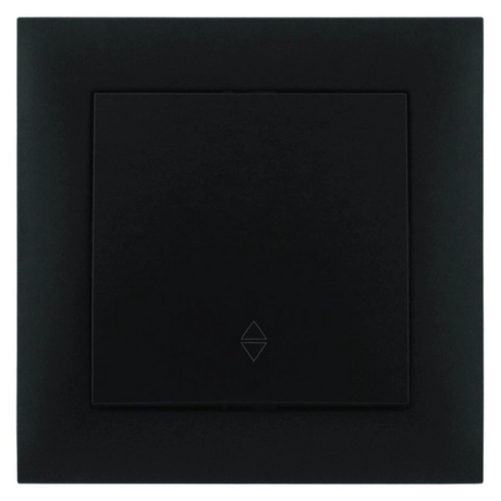 Вимикач Marshel Ideal 1 кл. прохідний чорний VS10-297-B