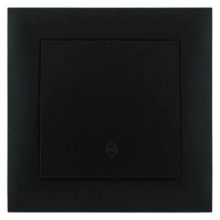 Вимикач Marshel Ideal 1 кл. прохідний чорний VS10-297-B, фото 1