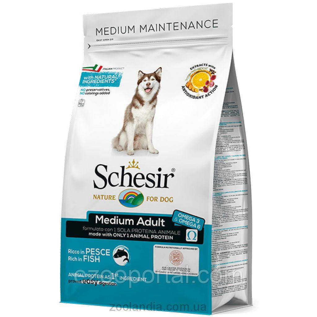 Schesir (Шезір) Dog Medium Adult Fish сухий корм з рибою для дорослих собак середніх порід 15кг