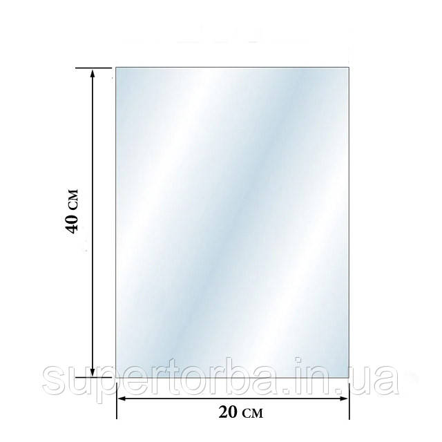 Одноразовий пакет прозорий поліпропіленовий розмір 20х40 щільність 25 мкр 1000 шт/уп., фото 1
