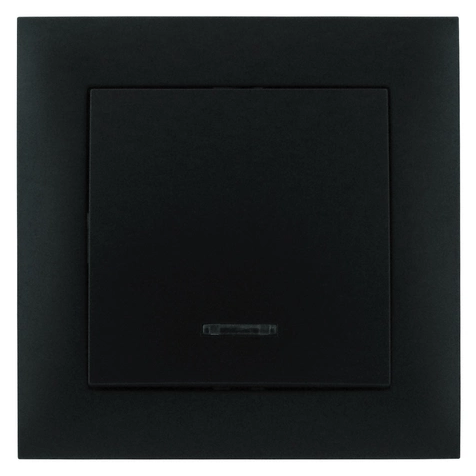 Вимикач Marshel Ideal 1 кл. з підсвіткою чорний VS10-299-B