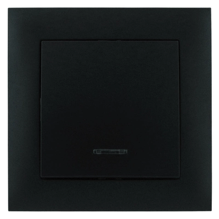 Вимикач Marshel Ideal 1 кл. з підсвіткою чорний VS10-299-B, фото 1