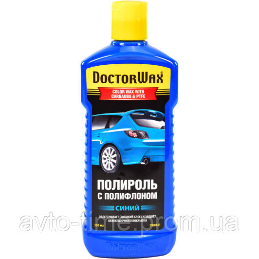 Кольоровий поліроль для кузова DoctorWax З Поліфлоном синій 300мл DW8441
