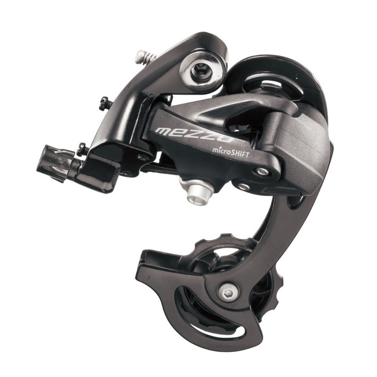 Задній перемикач MicroShift Mezzo RD-M36S 8/9s для велосипеда коротка лапка Чорний (RD-M36S), фото 1