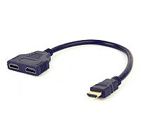 Кабель-разветвитель Cablexpert HDMI - 2хHDMI, (M/F), 0.3 м, Black (DSP-2PH4-04)