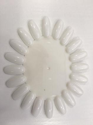 Палітра для дизайну нігтів кругла біла (ромашка)-10шт