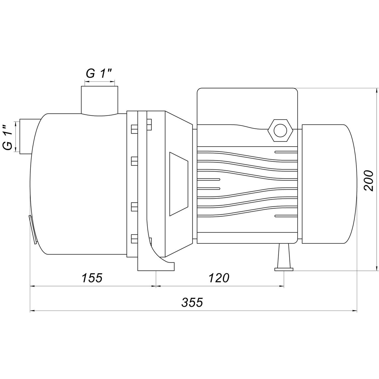 Насос поверхностный OPTIMA центробежный JET150S 1300Вт 3.8м³/ч Hmax 50м 000005985 - фото 2 - id-p1866418255