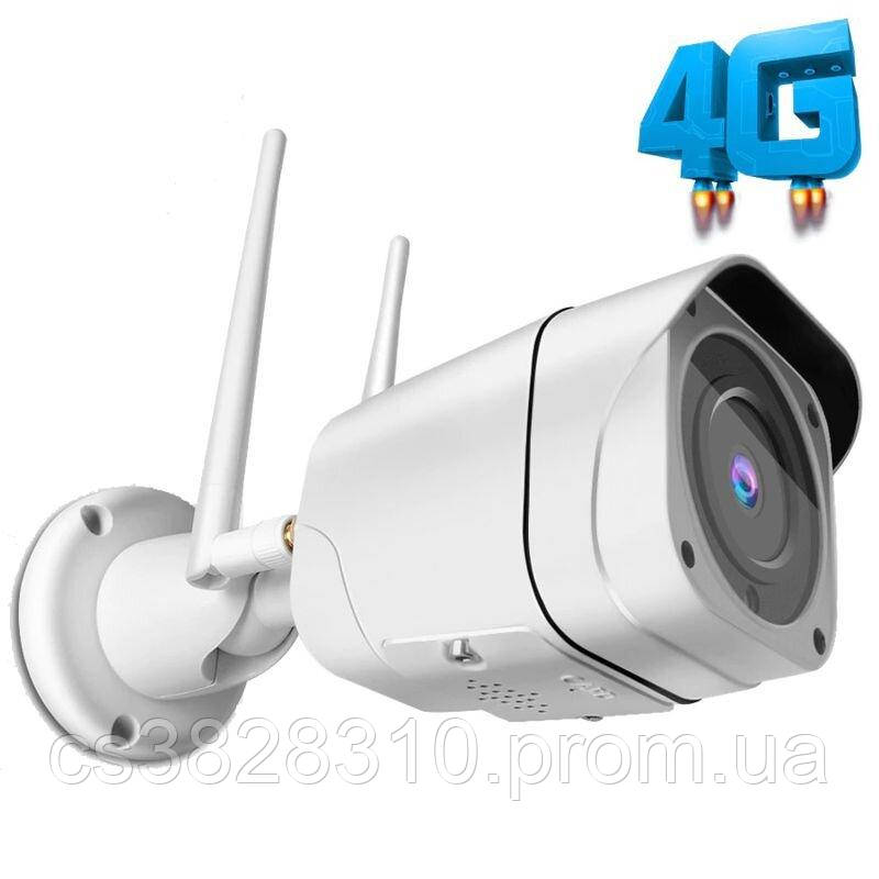 Вулична камера відеоспостереження 4G SIM Wondstar 5Mp, відеокамера для приватного будинку, Камера відеоспостереження