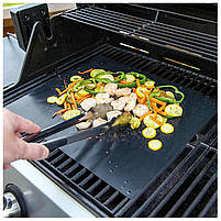 Антипригарний тефлоновий килимок гриль мат BBQ grill sheet 33*40 см | Килимок для приготування на грилі решітці-1807, фото 5