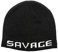 Шапка Savage Gear Logo Beanie One size black/white "Оригинал"