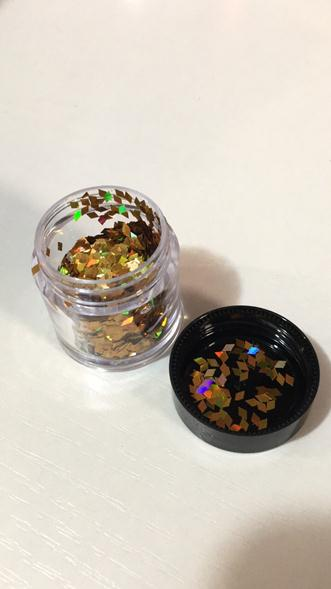 Конфеті ромб в баночці золотий хамелеон