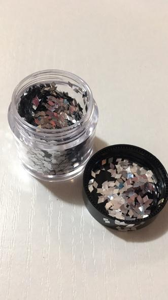 Конфеті ромб в баночці сріблястий