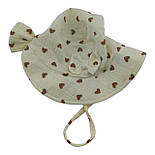 Панама дитяча 48, 50, 52, 54 розмір бавовна для дівчинки панамка головні убори молочний (ПД301), фото 4