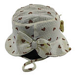 Панама дитяча 48, 50, 52, 54 розмір бавовна для дівчинки панамка головні убори молочний (ПД301), фото 3