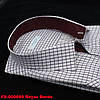 Сорочка чоловіча, прямого покрою, з коротким рукавом, FITMENS FS-000699 Beyaz Bordo 90% бавовна 10% поліестер, фото 3